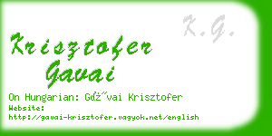 krisztofer gavai business card